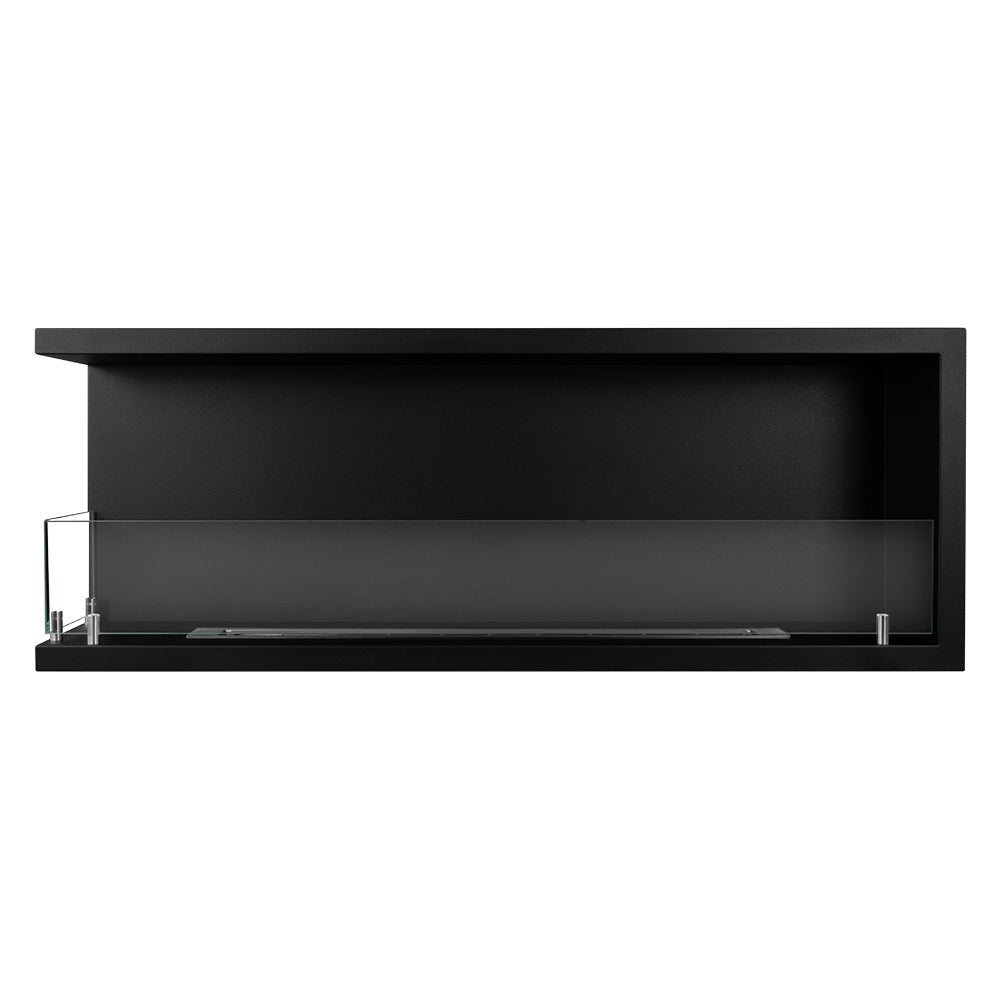 Camino a Bioetanolo da Incasso ad angolo 120x22,4x45 cm Sutri 120 SX Nero