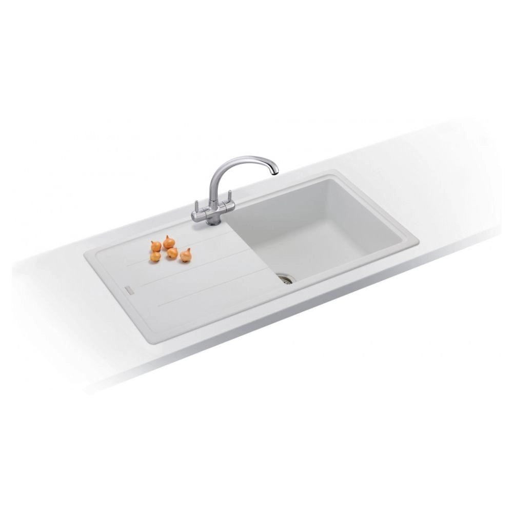 Lavello 1 vasca Franke Boston BFG61197 gocciolatoio reversibile 97x50 cm. bianco