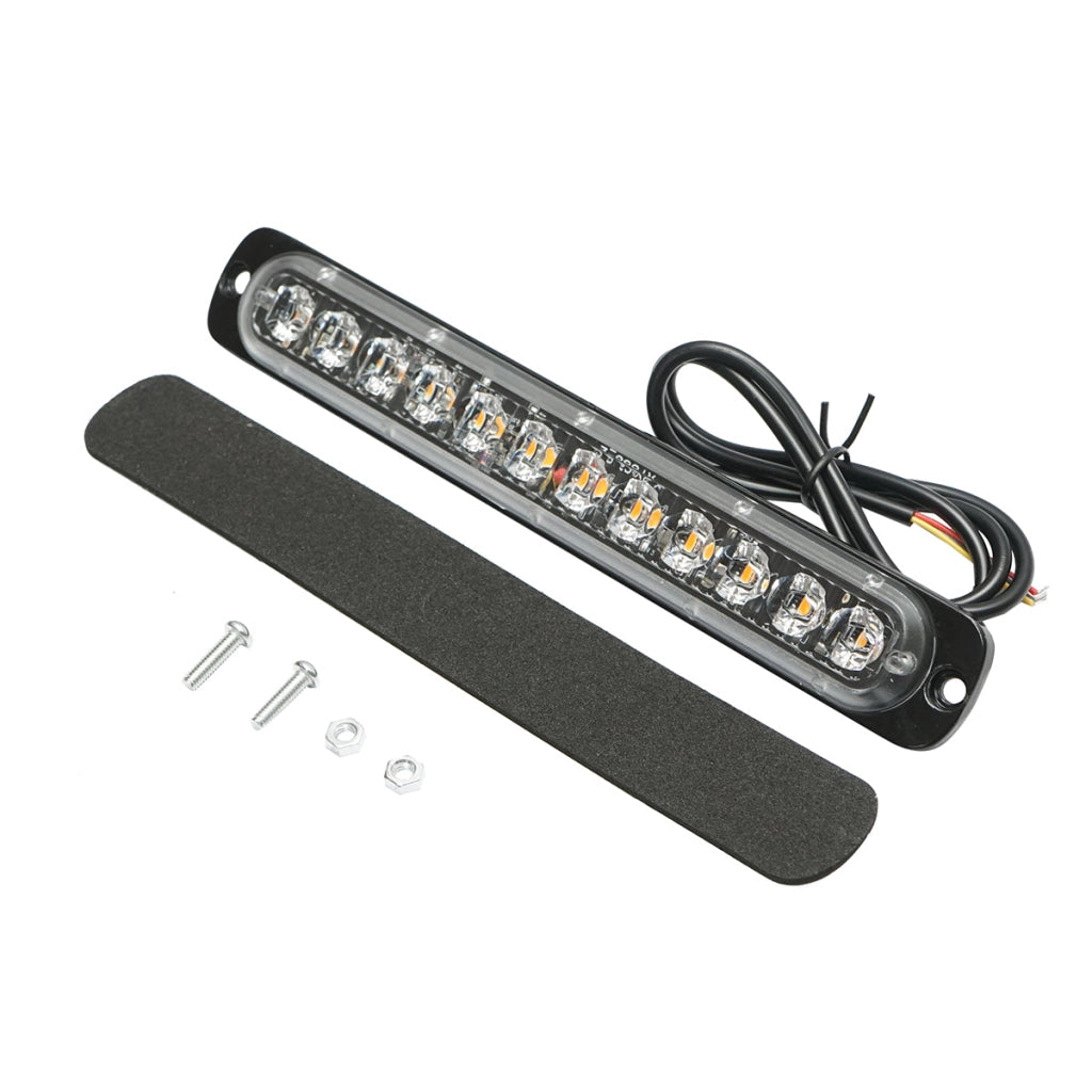Luce di ingombro a LED 12-24V, 24W, gialla, 12 LED 190x30x12mm