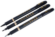 Set di pennelli stilografici per calligrafia da 3 pezzi - Pennelli stilografici - Punta morbida - Multifunzionale - Materiale di alta qualità - Dimensioni 140 x 8 mm - Pennello per pennelli stilografici
