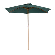 Ombrellone da Giardino Ø2,5 m Palo Ø38 mm in Legno Verde