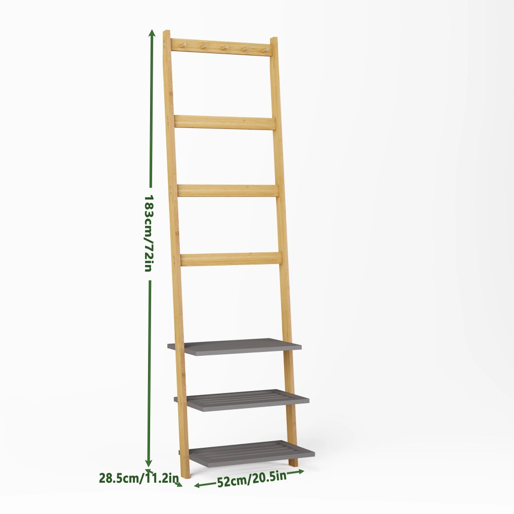 SCALA Porta asciugamani multifunzione in bambù naturale
