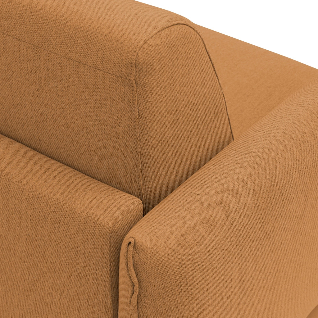 Scarlet Divano letto in tessuto misto cotone impermeabile T19 215 cm (mat.160x197) arancio
