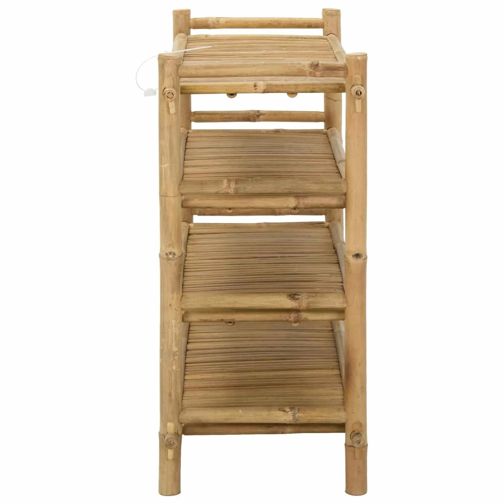 Scarpiera con lo scaffale Naturale 4 ripiani Bambù 42028050