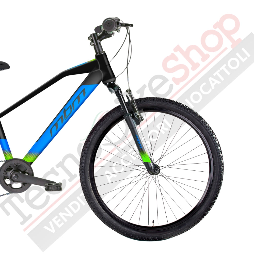 Bicicletta MTB da Ragazzo MBM District 24" con Cambio 7 Velocità-Blu