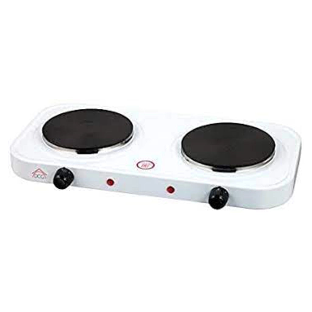 DCG EKP2420 Piastra Elettrica 2000W Fornello Elettrico 2 Piastre con Temperatura Regolabile Compatta e Portatile Ideale