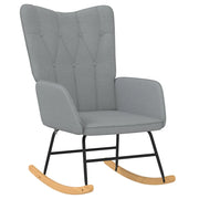Sedia a Dondolo Grigio Chiaro in Tessuto CFW1088265