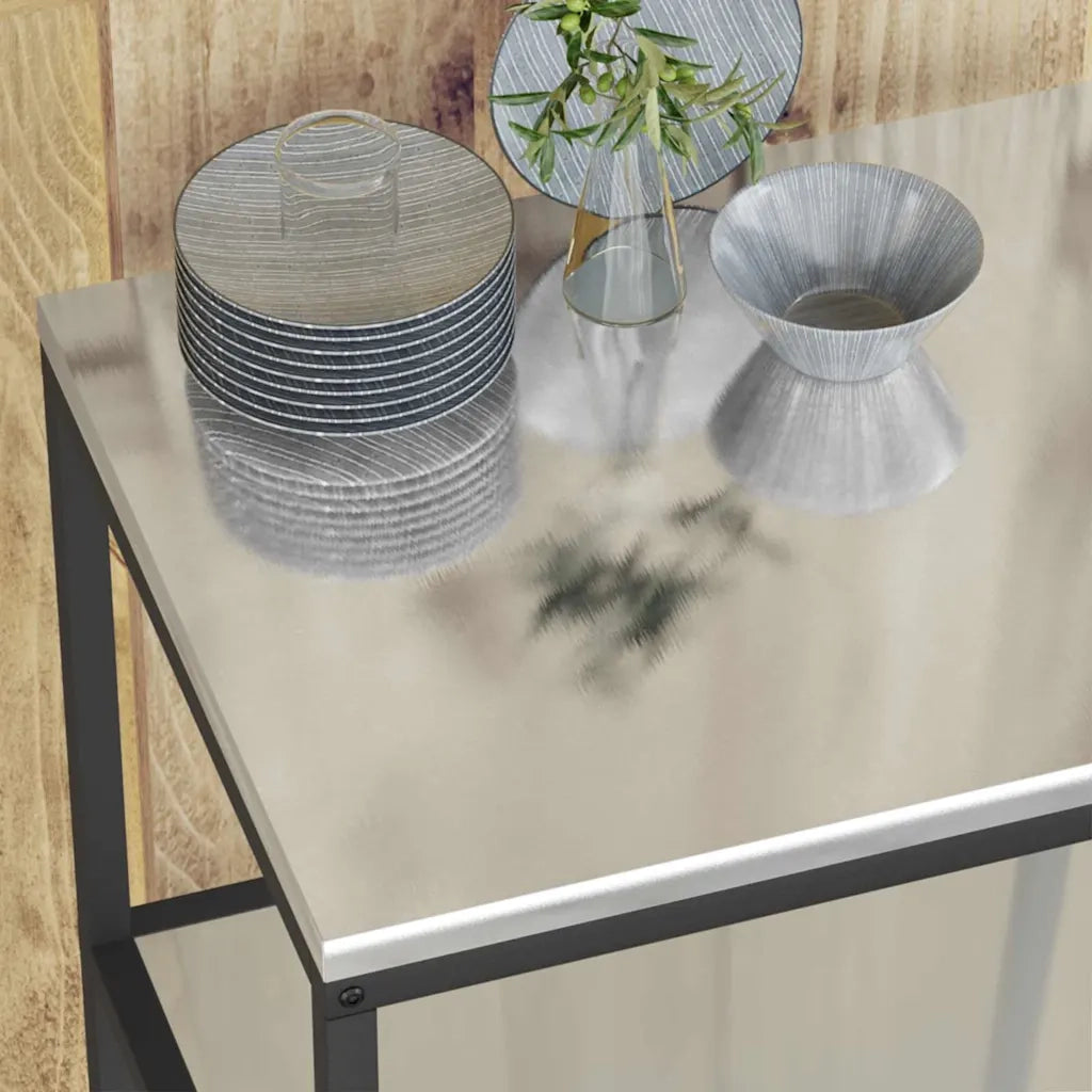 Stoccaggio in cucina Argento 90 x 50 x 92 cm Acciaio 874959