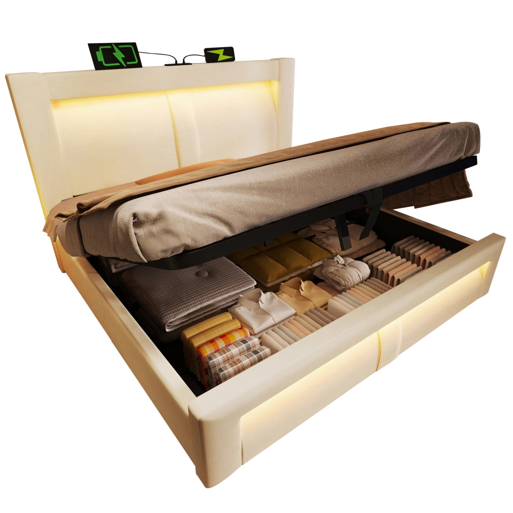 letto matrimoniale velluto beige 180x200 cm