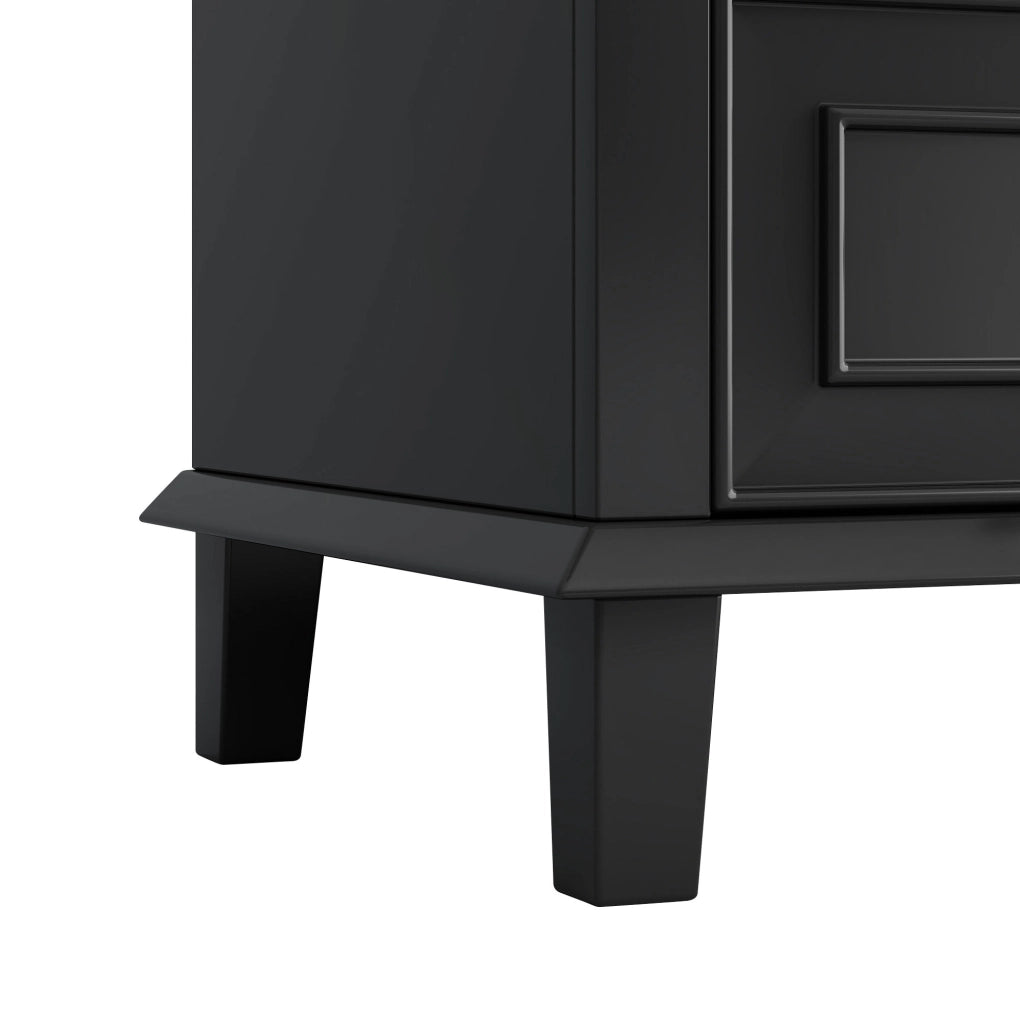 Mobile bagno nero con lavabo in ceramica 76x46x87 cm