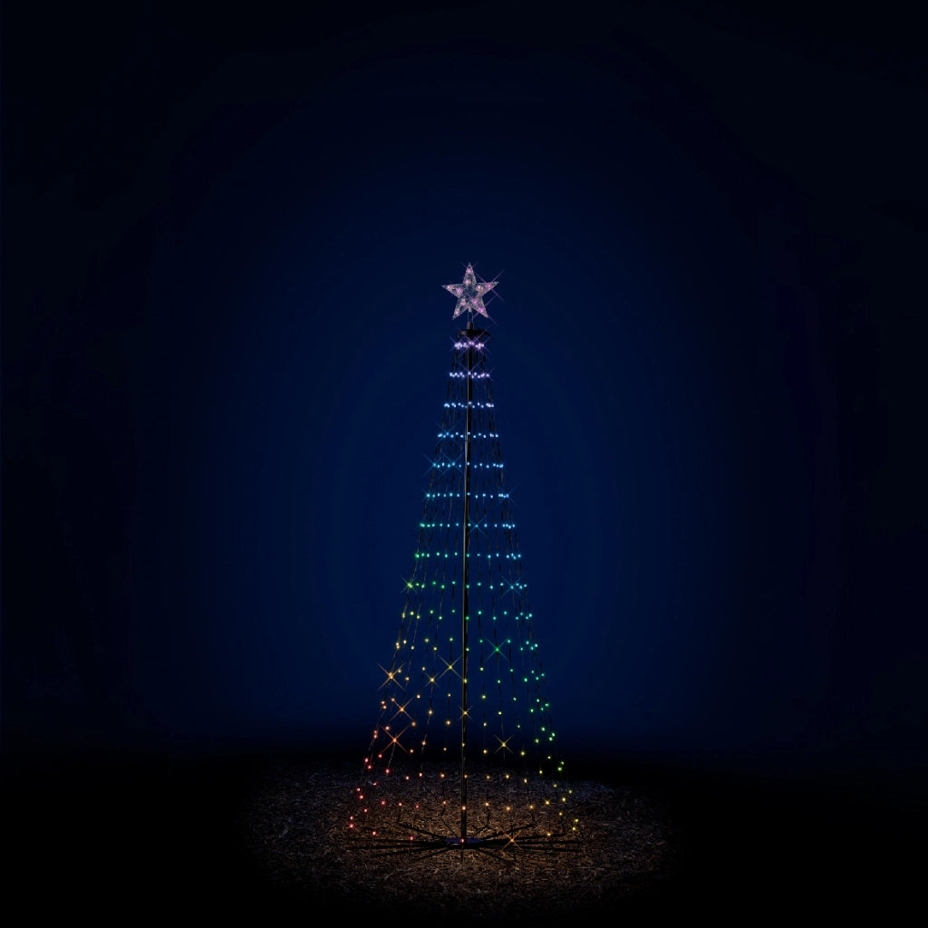 Alberi da esterno con luci danzanti 3D H 180 80 cm
