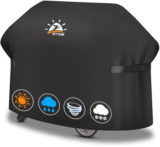 Grillhoes 139 cm - Copertura per Grill Resistente alle Intemperie, Robusta e Impermeabile, Copertura in PU per Grills Char-Broil, Nexgrill, Monument, Dyna-glo, Brinkmann (139 L x 61 B x 106 H cm)