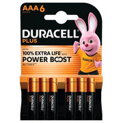 PILA MINI STILO AAA PLUS POWER BOOST DURACELL - ALCALINA VOLT 1,5 CF=PZ 6- 10 confezioni