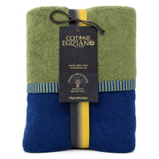 Sazaga, set di Asciugamani 100% Cotone set da 2 Reversibile, blu Indaco