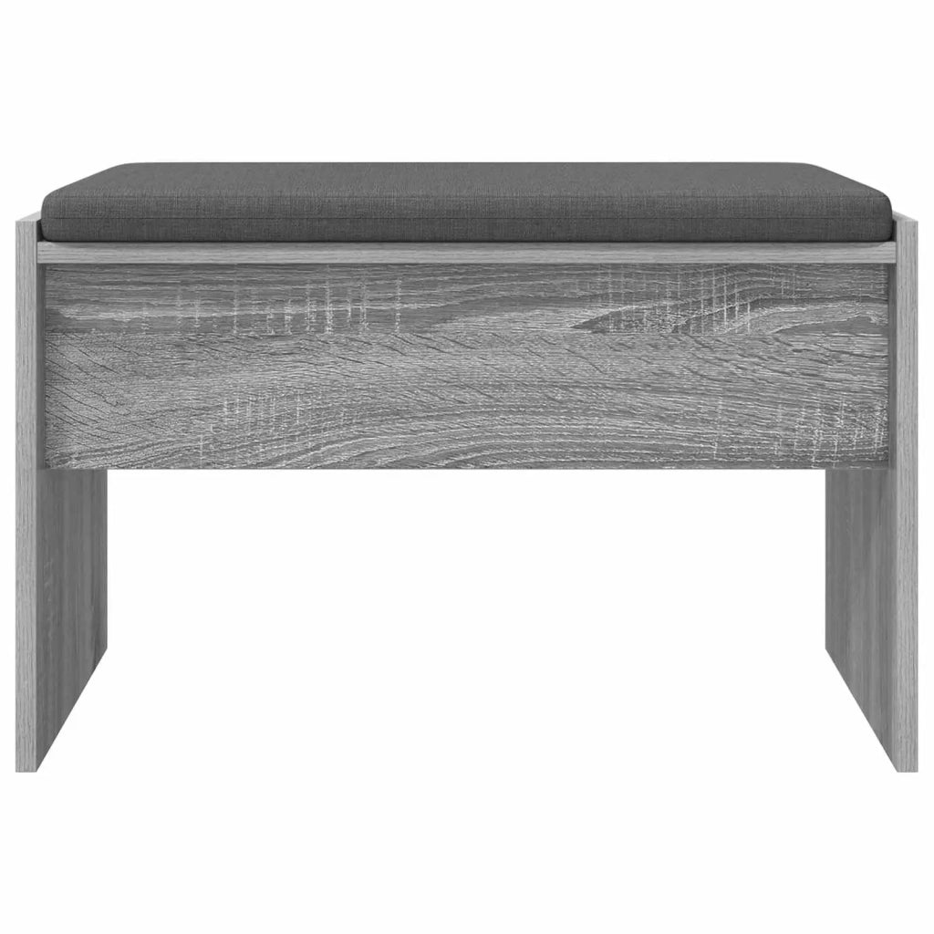 Panca per ingresso con cuscino Grigio Sonoma 63 x 38 x 40 cm 891549