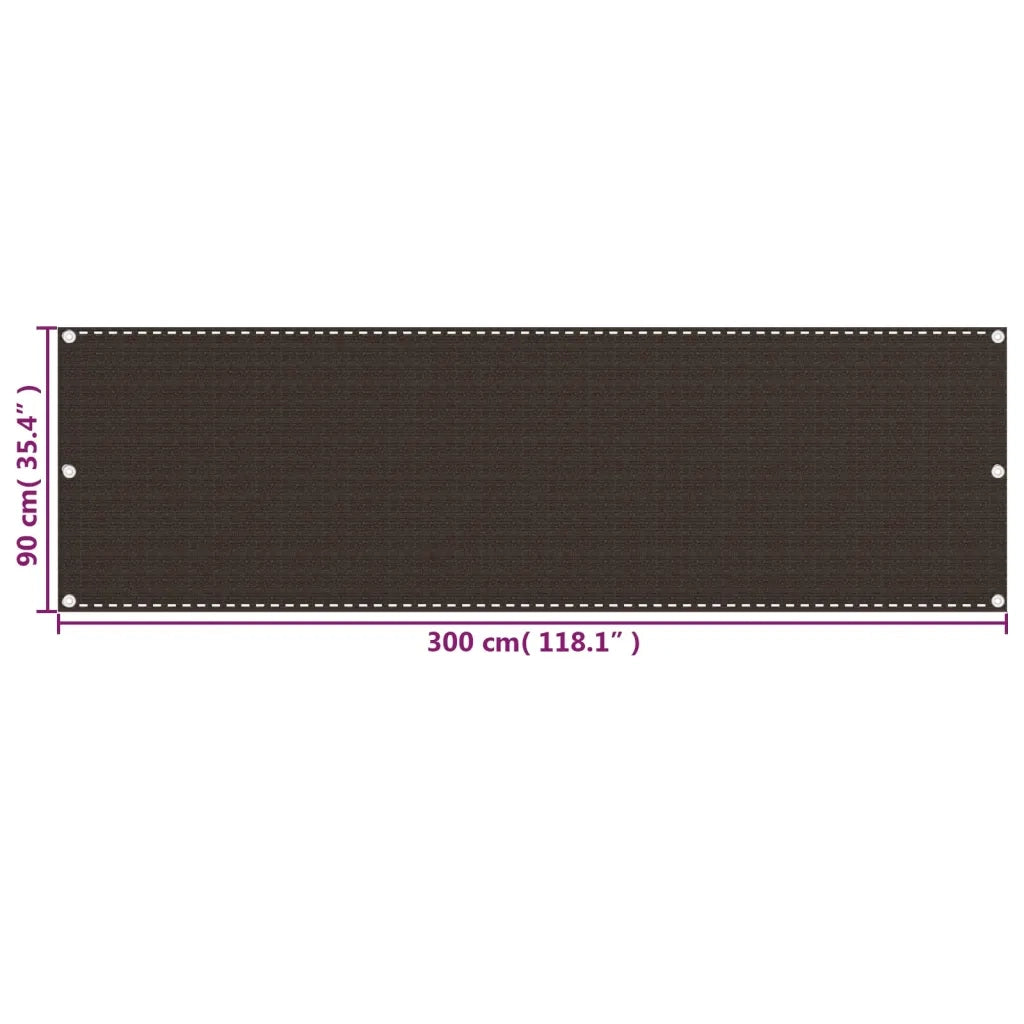 Paravento da Balcone Marrone 90x300 cm in HDPE 311044