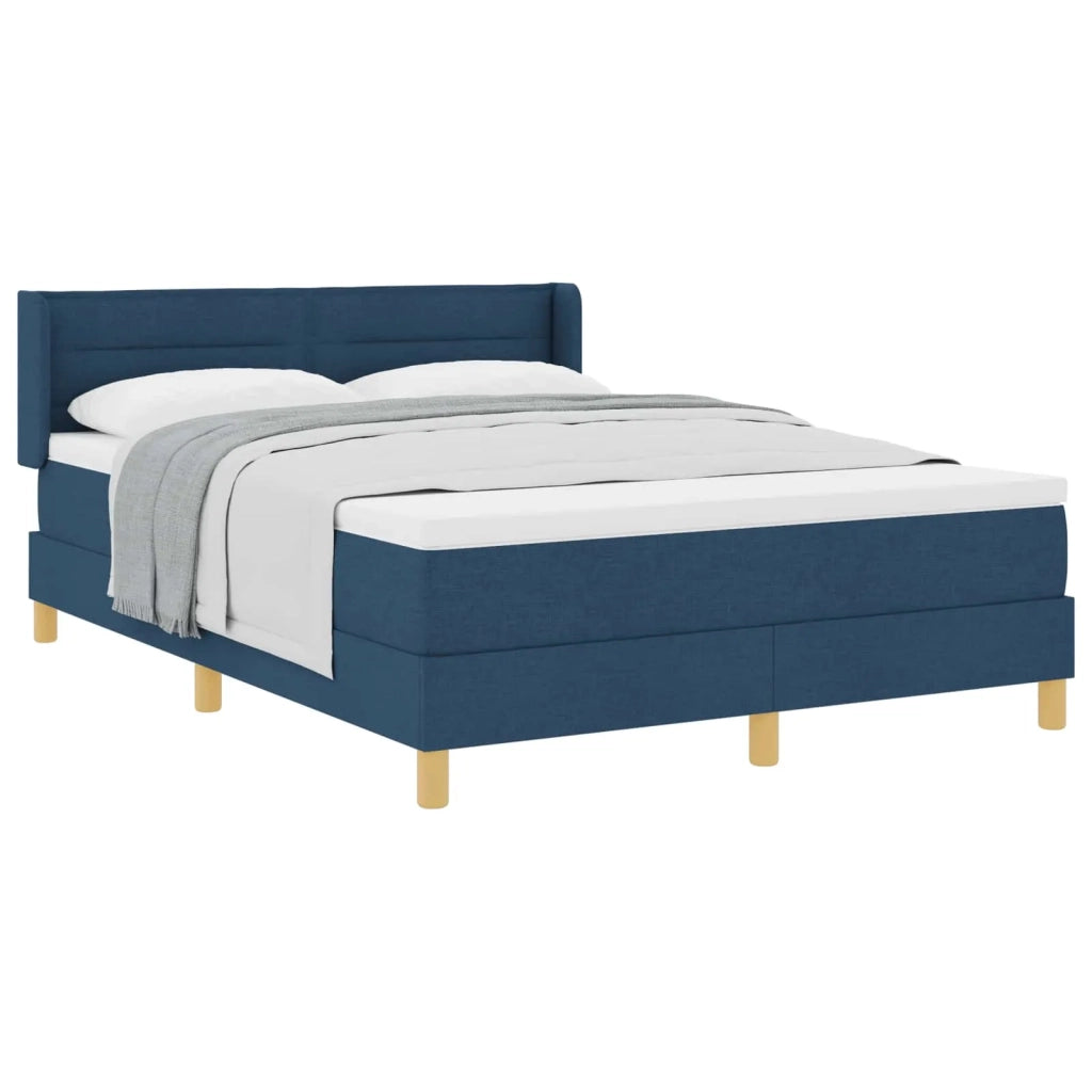 Letto a molle con materasso Blu 190 x 140 cm Tessuto 3341229