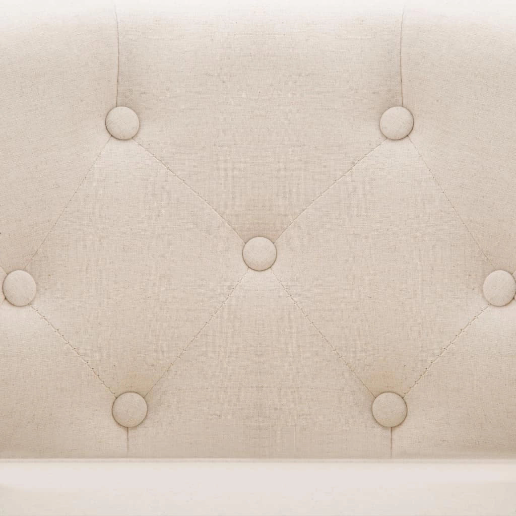 Poltrona/poltrona/divano club design con rivestimento in tessuto beige 1102152/3 cm