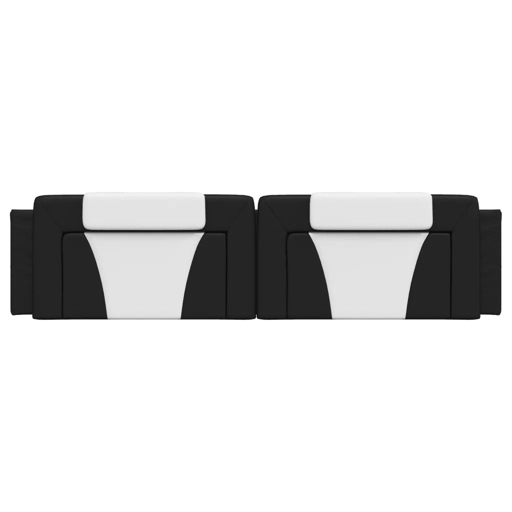 Cuscino Testiera Viana Nero e Bianco 193 cm in Similpelle 374826