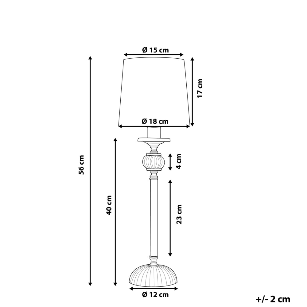 Lampada da tavolo Base in metallo argento Paralume impero Nero Paralume in vetro