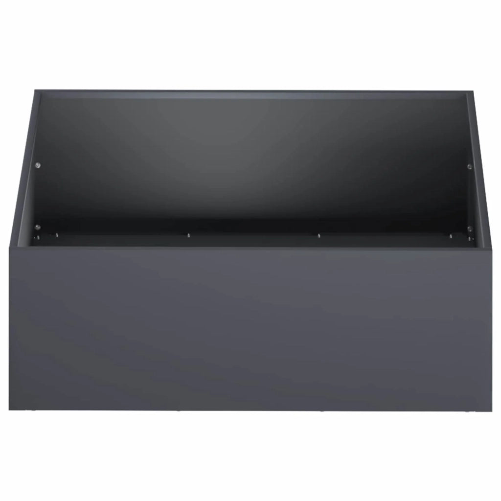 Vaso da giardino 2 pz Antracite 40 x 40 x 20 cm 8004985