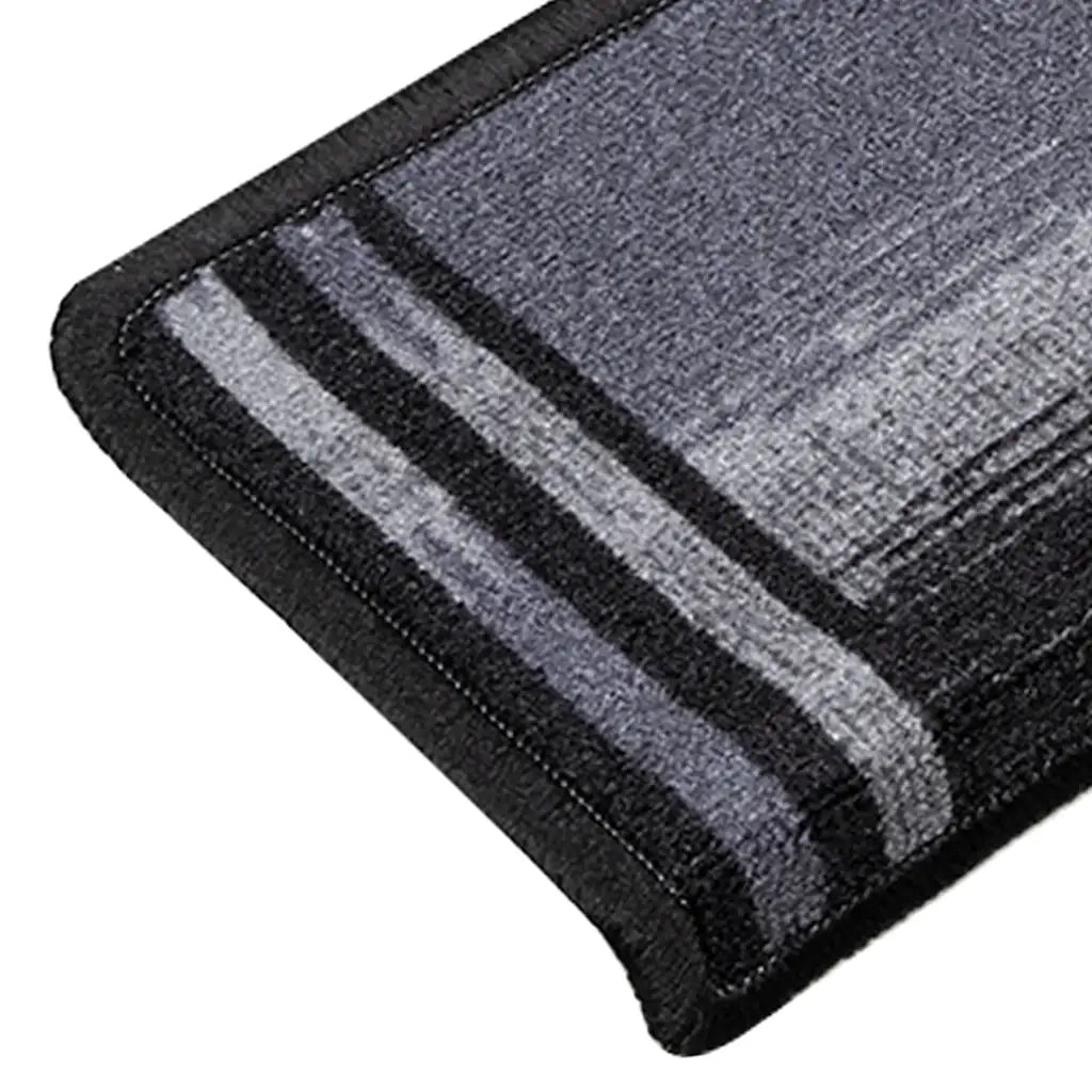 Tappetini per Scale Autoadesivi 10 pz | Gradini per Scale 65x21x4 cm Nero e Grigio
