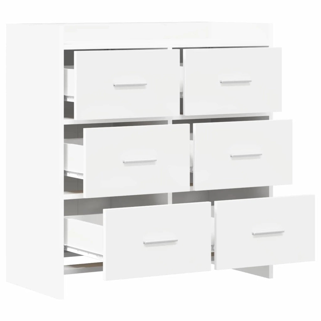Credenza Bianco 75 x 33 x 80 cm Legno ingegnerizzato 8011099