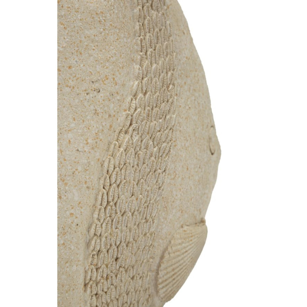 Scultura Pesce, Beige, Poliresina, 25,3x8,6x24,5 cm