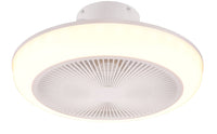 Plafoniera con Ventilatore da Interno a LED Ø46 cm Plastica Bianca