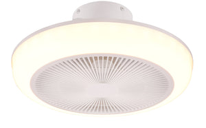 Plafoniera con Ventilatore da Interno a LED Ø46 cm Plastica Bianca