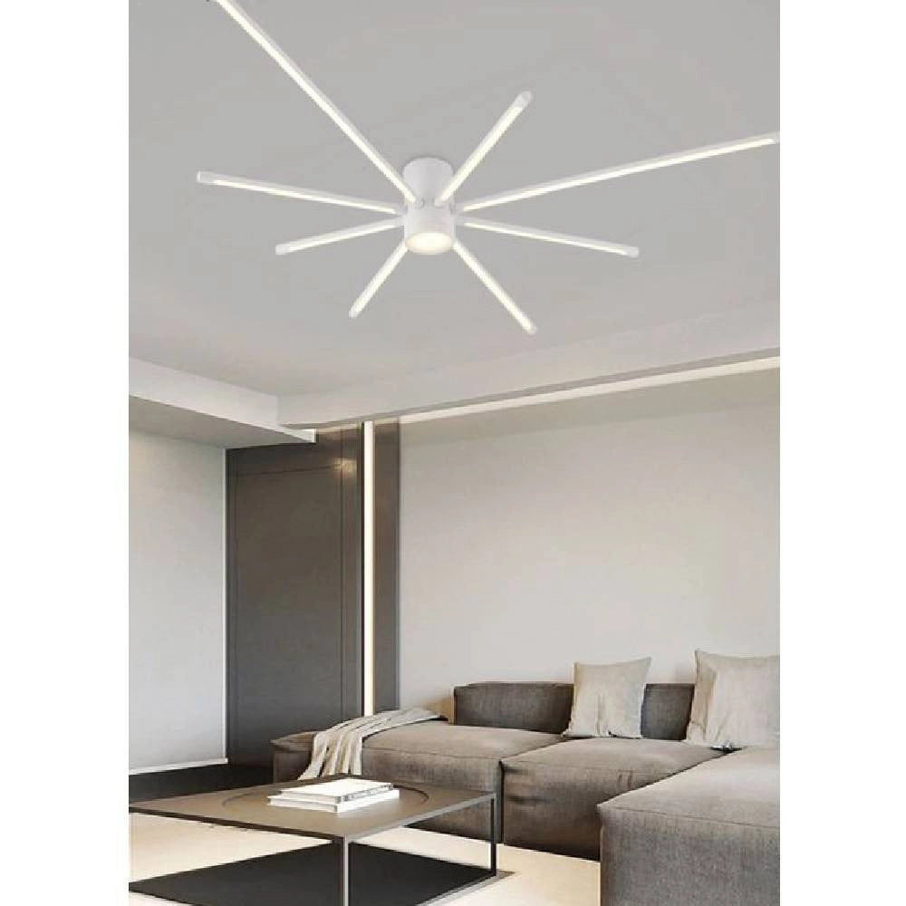 Trade Shop - Lampadario Soffitto Led 43w Plafoniera Moderna Bianco Luce 6500k 3000k 4000k Pn-27b -