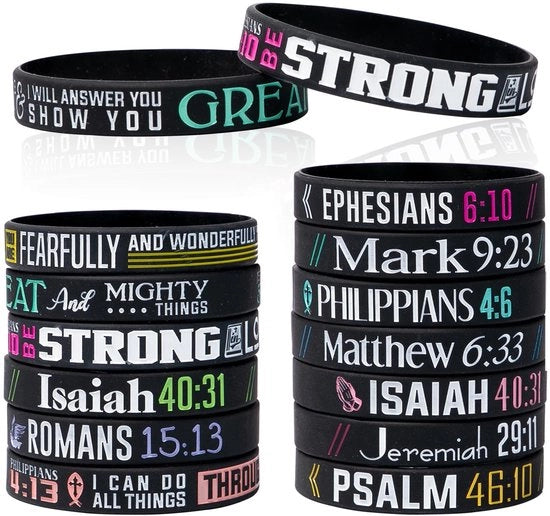 Bracciali Motivazionali - Set di 13 pezzi - 6,5 cm di diametro - Bracciali in silicone - Frasi d'ispirazione - Accessori per la motivazione - Accessori per la personalizzazione.