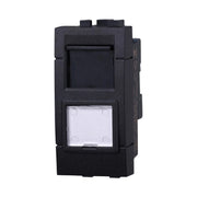 Connettore Rete Presa Dati RJ45 CAT5E Colore Nero Compatibile Con Bticino Living International