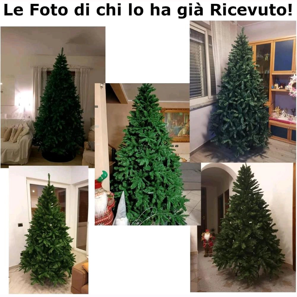 Albero di Natale Mod. FROSTY GREEN 240 cm Colore Verde SUPERFOLTO 2136 rami