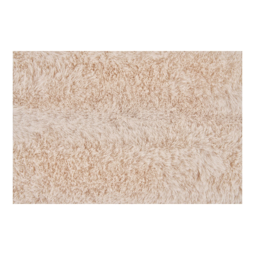 Cuscino Galena in pelliccia sintetica bianco panna 45×45 cm