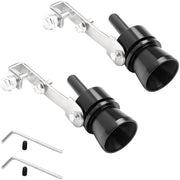 Set di scarico a doppia fiamma - Demoltiplicatore di rumore turbo - Materiale: alluminio - Anticorrosivo - Resistente all'usura - Leggero - Dimensioni: 10,7*2,5 cm - Demoltiplicatore di scarico turbo