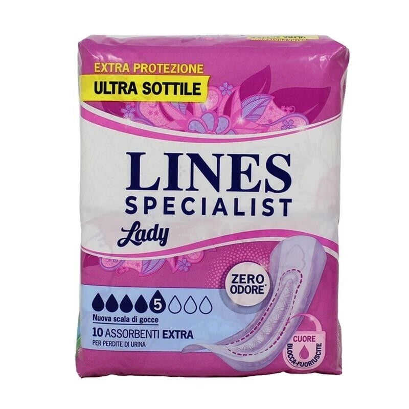 LINES SPECIALIST EXTRA ASSORBENTI ANTI-ODORE 10 PEZZI