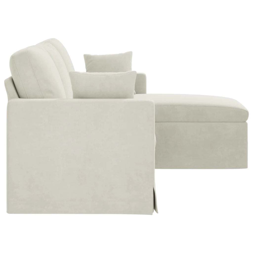 Divano Crema 178 x 134 x 80 cm Velluto 42024456