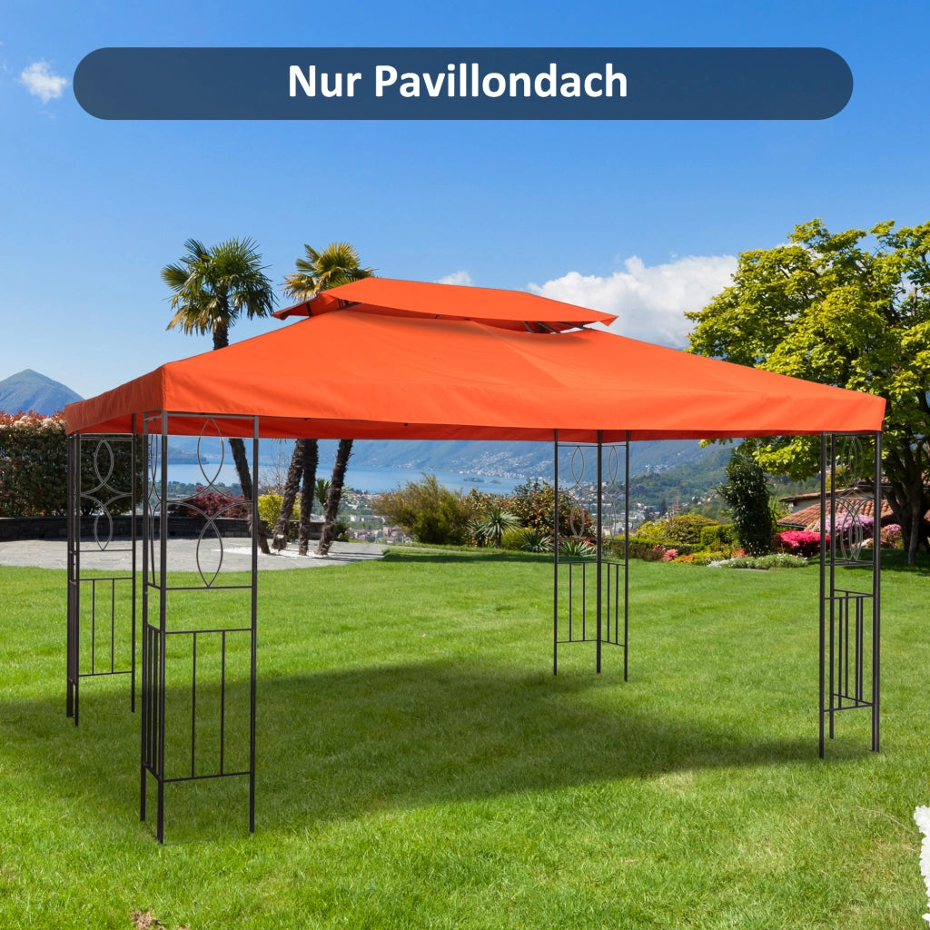 TELO DI RICAMBIO PER GAZEBO 4x3 m, poliestere, rosso ruggine