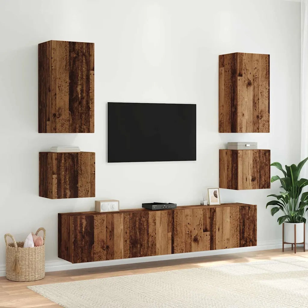 Mobile TV da parete-Mobile TV a Muro-Credenza TV Legno vecchio 100 x 35 x 41 cm