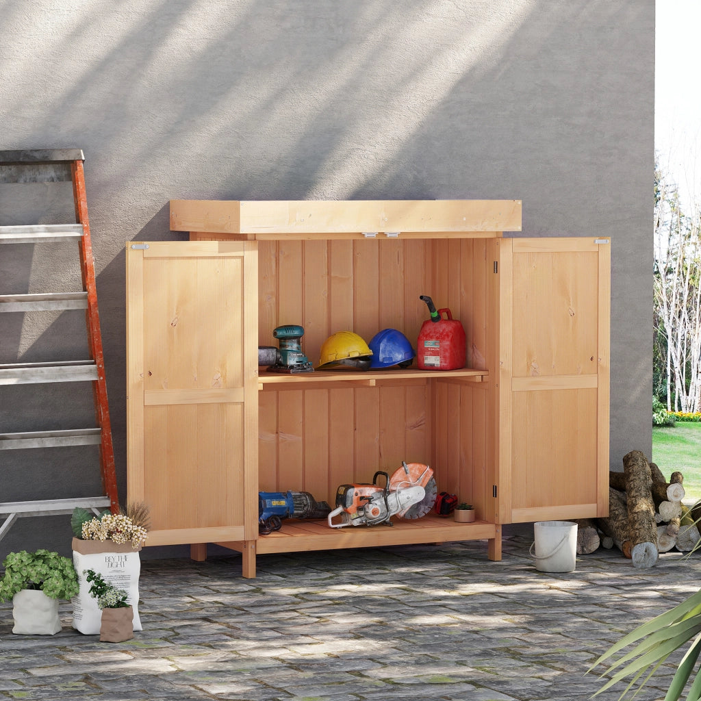 Armadio da Giardino ¨C zephmum ¨C Legno Massello di Pino 74x43x88 cm