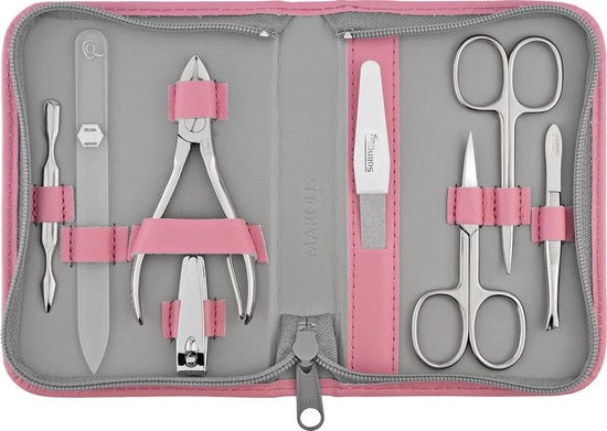 Set di manicure per signore e signore, composto da 8 pezzi, incluso trimmer per unghie e vetrata per unghie - Kit di manicure e pedicure - Adatto per unghie naturali, verniciate e colorate