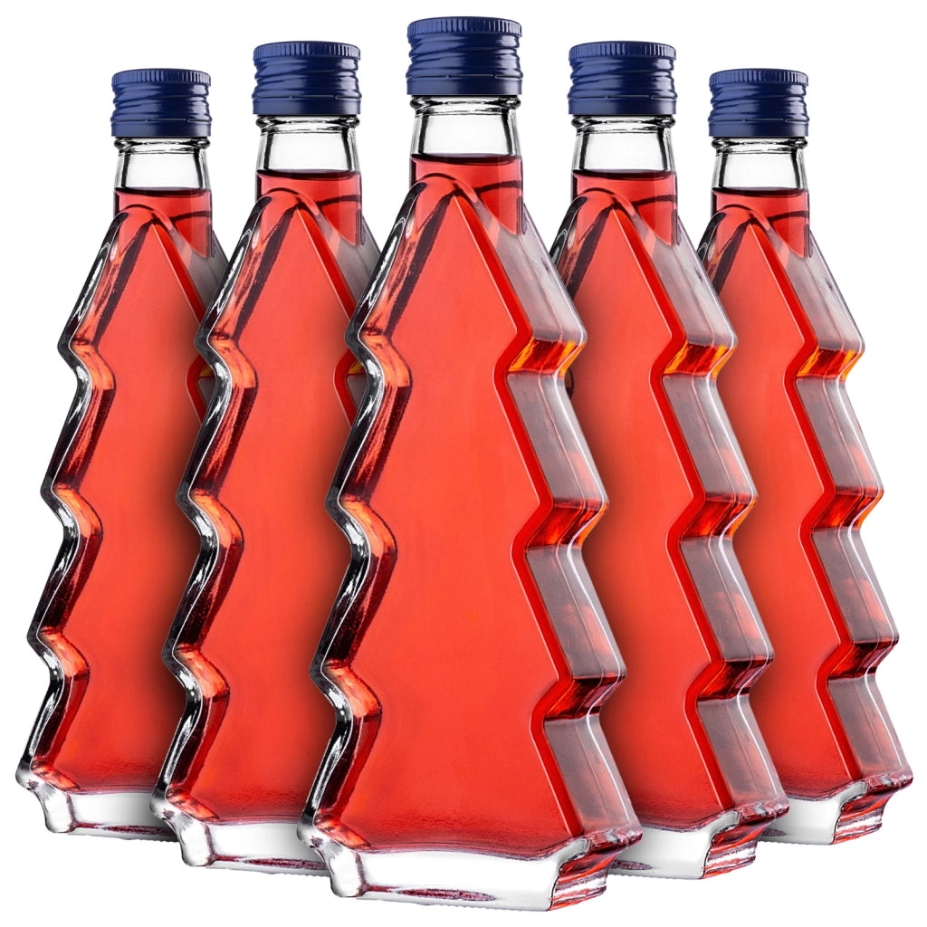 KADAX Butelka choinka 200ml pakiet 5szt z zakętką