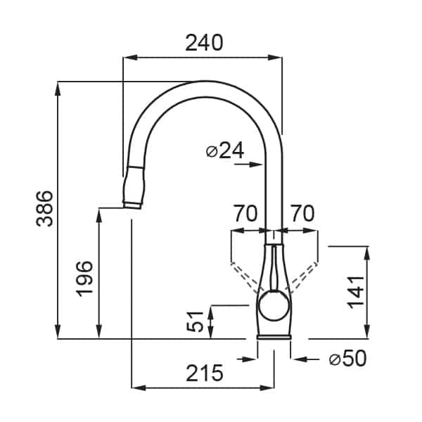 Rubinetto Miscelatore Cucina Elleci Neva Granitek Bianco Antico MGKNEV62