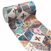 Tappeto Cucina Antimacchia 51x190 cm Stampa HD Alta Definizione Passatoia Gomma Moderna Patchwork