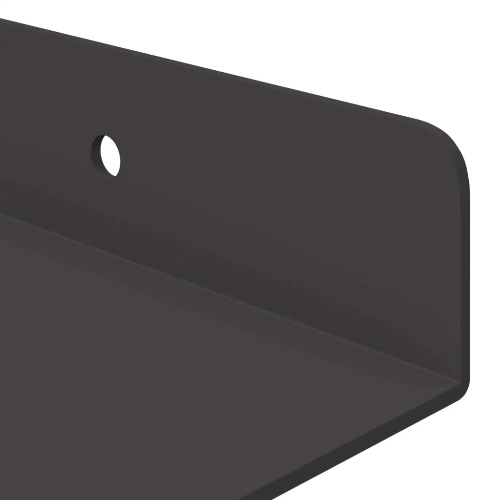 Mensola sospesa 2 pcs Nero 80 x 9 x 2,5 cm Acciaio 8003972