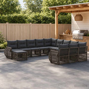 Set Divano da Giardino 12 pz Grigio polyrattan 3435623