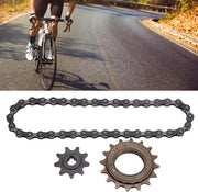 Kit di catena per bicicletta da montagna - 16 denti catena libera - 9 denti cinghia - 38 sezione catena - piastra catena per bicicletta da montagna.