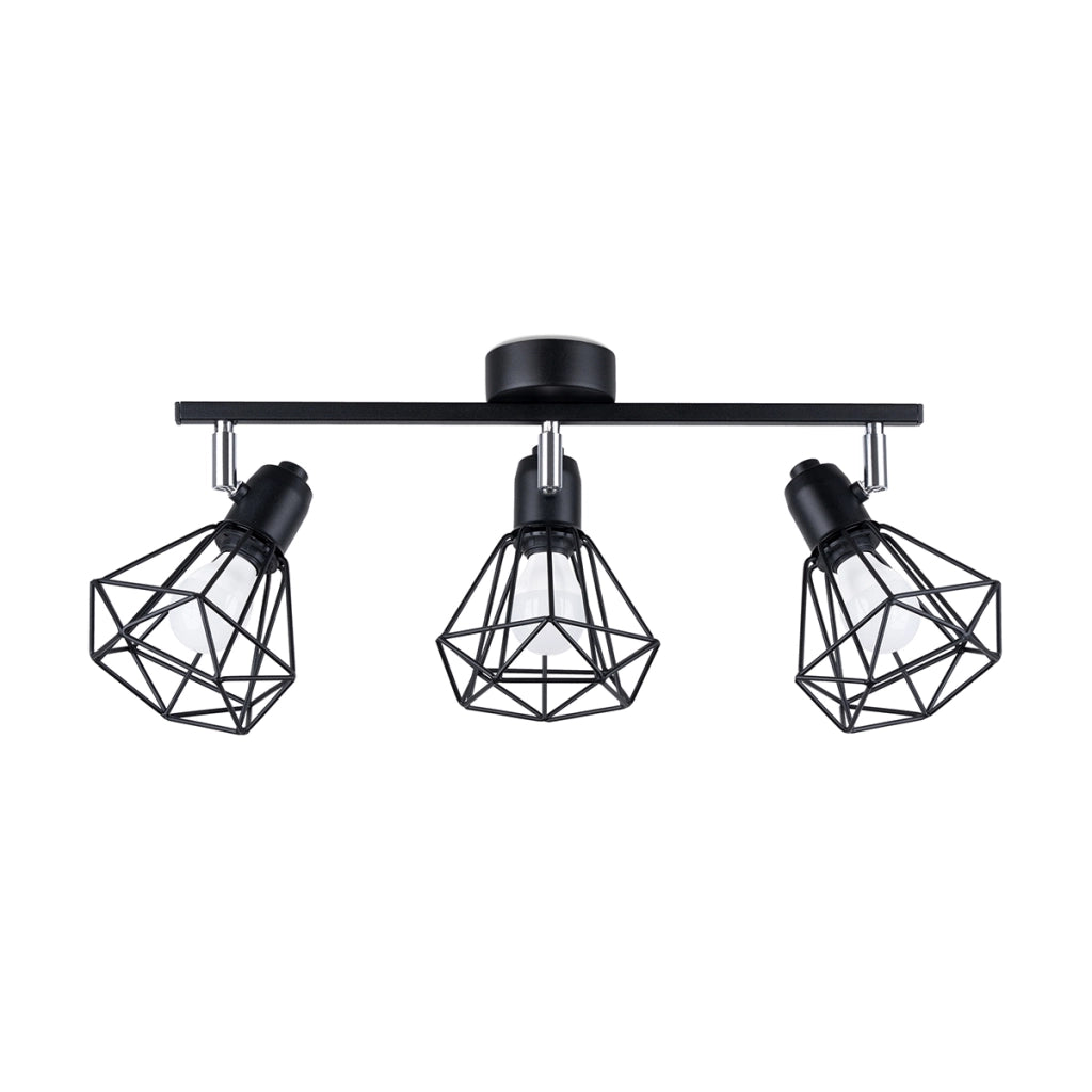 Lampada da parete Artemis Powder Blue 3x10W LED Nero Acciaio Moderno