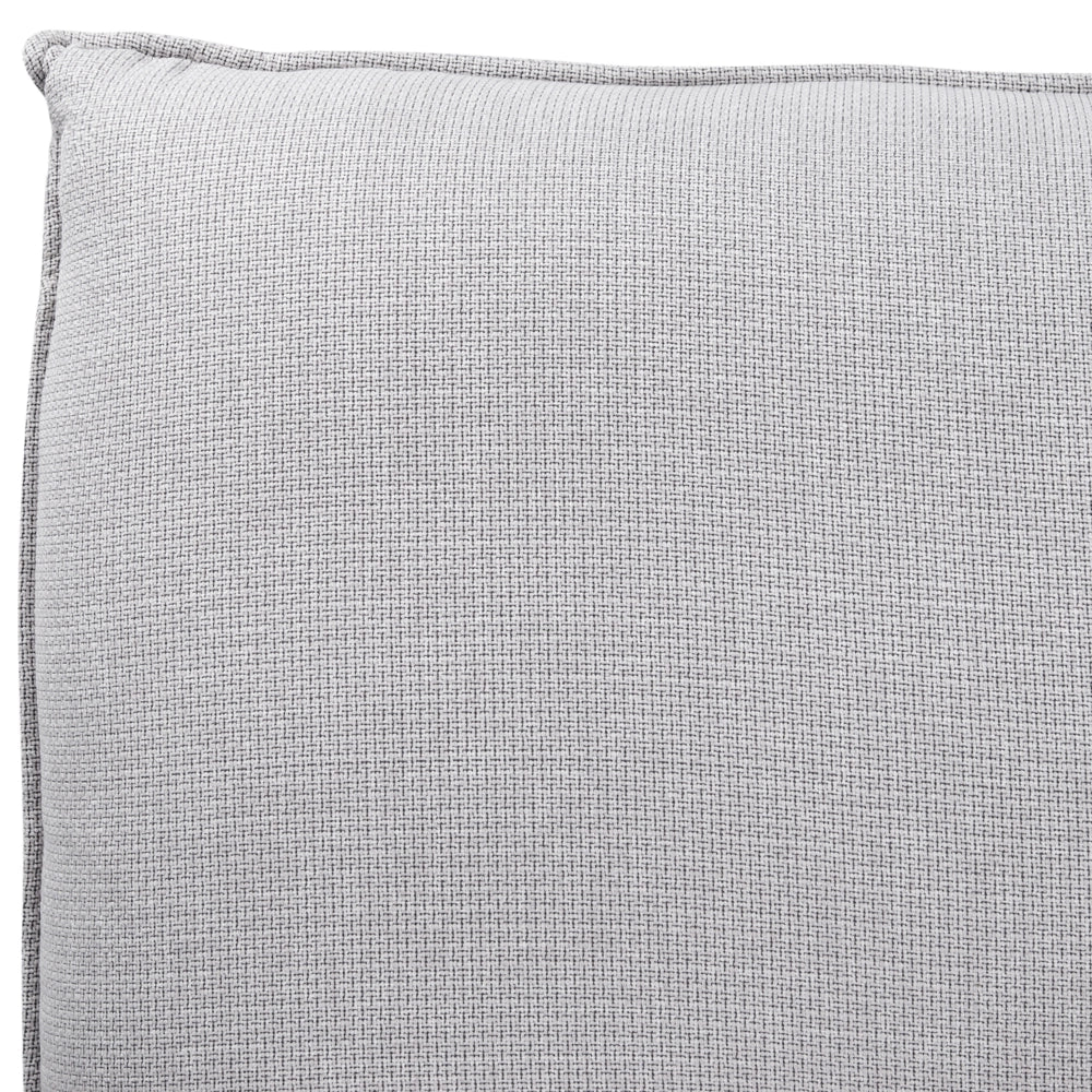 Letto matrimoniale imbottito in tessuto grigio chiaro 180 x 200 cm stile classico camera da letto